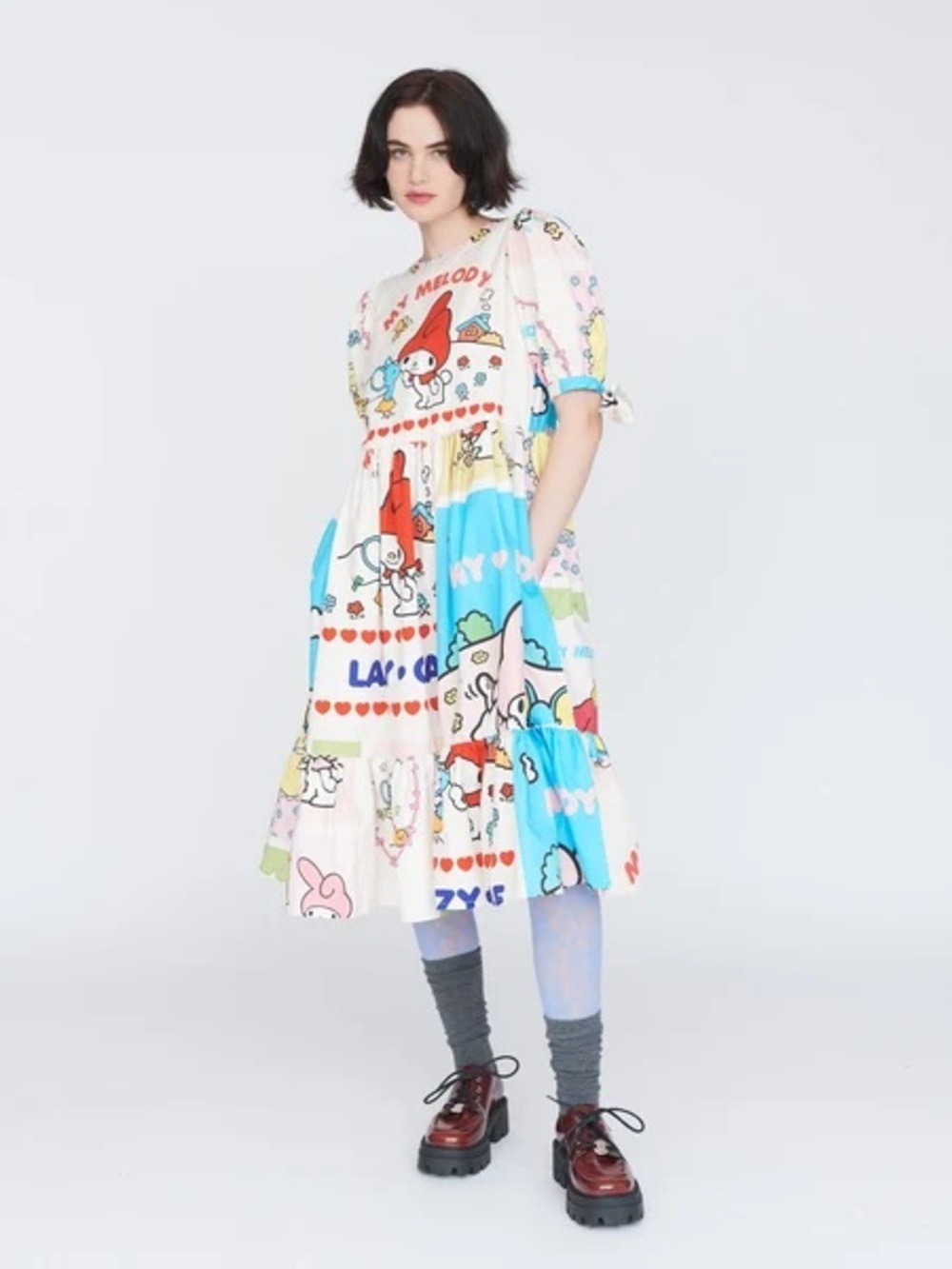 Lazy Oaf -My Melody Patchwork Smock Dress